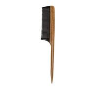 iFutniew Peignes à cheveux - Peigne à dents fines en bois naturel - Peigne en bois non statique en forme de cœur violet avec dents en corne noire