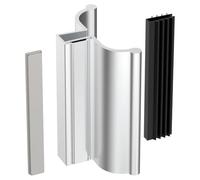 iFutniew Poignée de Porte de Douche Magnétique Sans Cadre de 3 Pouces avec Gâche en Métal et Aimant pour Portes de Douche Battantes en Verre
