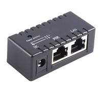 iFutniew Répartiteur Poe répartiteur pour injecteur Poe Rj45 DC 5,5 mm x 2,1 mm pour caméra réseau IP (noir)
