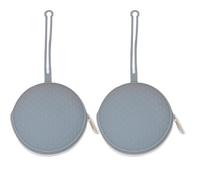 iFutniew Sac de Rangement Portable Anti-Poussière pour, Sac de Rangement en Silicone avec Cordon, Sac de Rangement pour, Gris