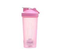 iFutniew Shaker Cup Sports Portable Pratique Mélangeur Tasse 600 ml Plastique Shakers Bouteille Adulte Facile à Utiliser Rose
