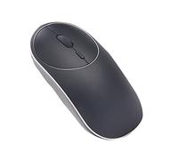 iFutniew Souris sans fil 2,4 GHz, cadre en alliage d'aluminium, souris rechargeable silencieuse avec capteur optique, pour PC, noir