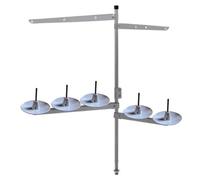 iFutniew Support de fil industriel en métal pour machine à coudre avec base en plastique robuste pour 5 bobines