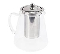 iFutniew Théière en verre avec infuseur amovible en acier inoxydable pour thé en vrac, bouilloire et dessous de verre infuseur, 950 ml
