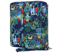 iFutniew Trousse à crayons de couleur avec 120 emplacements en tissu Oxford avec compartiments pour crayons aquarelle (singe), bleu/vert