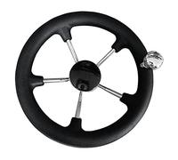 iFutniew Volant marin de 27,9 cm à 5 rayons en acier inoxydable robuste pour bateau marin pièces de rechange pour yacht marin