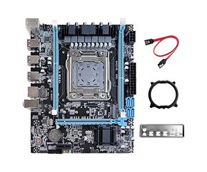 iFutniew X79 Carte mère V389 + déflecteur + câble SATA + support LGA2011 NVME Gigabit Card Support E5 2630 2650V2 CPU pour PUBG