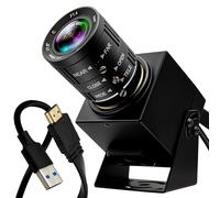 IFWATER Caméra HDMI USB 60 fps 4K haute vitesse USB 3.0 HDMI sortie simultanée PC Webcam 3,6-10 mm Zoom manuel 3x Caméra gros plan pour ordinateur, TV, projecteur, moniteur, application industrielle