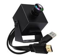 IFWATER Caméra HDMI USB 60 fps haute vitesse 4K HDMI USB3.0 Sortie simultanée Caméra PC Zoom numérique 2X avec objectif 120 degrés sans distorsion pour services religieux, culte, éducation travail