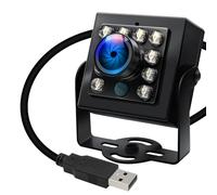 IFWATER Caméra USB 1080p 60 fps haute vitesse IR Cut Vision jour et nuit avec objectif Fisheye 170° ultra large Plug and Play pour Windows Linux Android Mac OS Imprimante 3D Capture vidéo