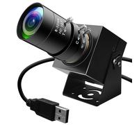 IFWATER Caméra USB 5 Megepixels 1944P 30 fps couleur industrielle téléobjectif avec monture CS 5-50 mm zoom manuel 10x pour ordinateur portable Windows Linux OpenCV