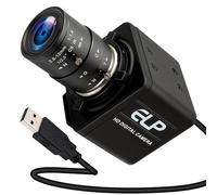 IFWATER Caméra USB à obturateur global 2 MP, fréquence d'image élevée de 90 fps, objectif zoom manuel 4x 2,8 à 12 mm, caméra industrielle pour vision industrielle, Lightburn, Jetson Nano, diffusion en