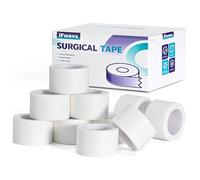 iFwevs Paper Medical Tape Lot de 10 rouleaux de ruban adhésif médical en papier doux sans latex et hypoallergénique pour la peau, les pansements, les premiers secours 2,5 cm x 9,1 m