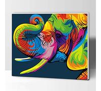 ifymei Peinture par Numero pour Enfant et Adulte, Loisirs Créatifs Activité Manuelle, Peinture Acrylique Kit de Dessin pour Filles et Garçons, Avec Cadre 30 x 40 cm - Animaux - Éléphants