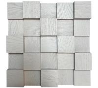 IG Acoustics Diffuseur acoustique 2D 500 - 30 x 30 cm - Diffuseur acoustique - Panneau mural en bois - Panneau acoustique (blanc)