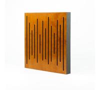 IG Acoustics Panneau hybride Nexus - Panneau acoustique autocollant 50 x 50 cm - Absorbeur et diffuseur - Élément acoustique (teck)