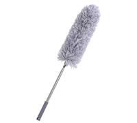 Igadgitz home Plumeau Poussiere Extensible 245 cm (96,5"), Plumeau Télescopique en Microfibre à Manche Long avec Tête Pliable - Gris
