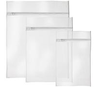 igadgitz home U6521 Filet à Linge avec Fermeture Eclair Sac de Lavage Linge Vêtements - 3Pcs, Blanc (1x Petit, 1x Medium & 1x Large)