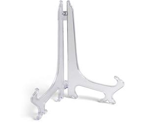 igadgitz home U7009 - Petit Chevalet de Table Porte Plat Pliable Support Photo Porte Assiette Décoratif - Petit / Moyen / Grand - Clair - Grand (1 Pièce)