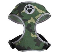 igadgitz home U7045 - Harnais Chien Résistant Sueur, Gilet pour Chien, Chiot, Harnais pour Chien - Différentes Couleurs - Bords Réfléchissant - Boucle Verrouillable Sécurisée - Camo - Grand