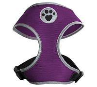 iGadgitz Home U7056 - Harnais Chien Résistant Sueur, Gilet pour Chien, Chiot, Harnais pour Chien - Différentes Couleurs - Bords Réfléchissant - Boucle Verrouillable Sécurisée - Violet - Moyen