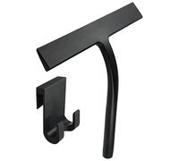 igadgitz home U7224 Raclette de Douche, Racloir Vitre en Silicone, Shower Squeegee, Raclette Nettoyage - Noir