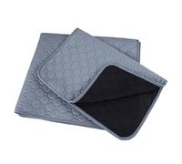 igadgitz home U7262 Tapis Absorbant Chien, Alèse Chien, Alese Chiot, Tapis Dressage Chien, Tapis de Propreté Chien (Paquet de 2) - Gris - 90 x 80cm