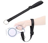 igadgitz home U7301 Anneau en D Laisse Chien de Sécurité Réglable Sangle pour Chien Poignet pour Laisses Rétractables et Standard Noir