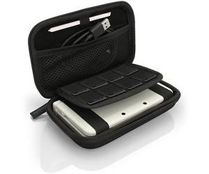 igadgitz U3609 - EVA Étui Housse Pochette Rigide Compatible avec Nintendo 3DS XL & 2DS XL 2017 - Noir