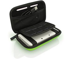 iGadgitz U3613 - EVA Étui Housse Pochette Rigide Compatible avec Nintendo 3DS XL & 2DS XL 2017 - Vert
