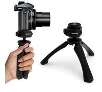 iGadgitz U4330 PT310 Mini Trépied de Table Léger et Poignée Stabilisateur pour Appareil Photo Numérique, DSLR Réflex, Caméra Vidéo & Caméscopes - Noir
