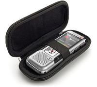 igadgitz U6689 Noir EVA Etui Housse Rigide de Rangement Zippé Compatible avec Philips Dictaphone Numérique Enregistreur Vocal