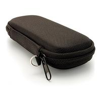 iGadgitz U6690 EVA Etui Housse Rigide de Rangement Zippé Compatible avec ICD- Sony Dictaphone Numérique Enregistreur Vocal - Noir