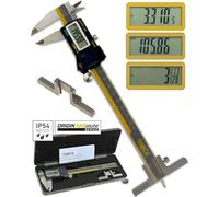 iGaging Absolute Origin 0-6 Caliper électronique numérique pouce/métrique/fraction, protection IP54 Bonus : base de jauge profonde. iGaging