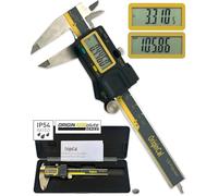 iGAGING Absolute Origin Pied à coulisse numérique 0-4", acier inoxydable IP54, port de sortie SPC/USB, modes pouces et métriques, étui, manuel