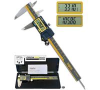 iGAGING Absolute Origin Pied à coulisse numérique 0-6", acier inoxydable IP54, port de sortie SPC/USB, modes pouces et métriques, étui, manuel