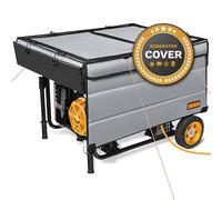 IGAN Bâche de protection Pro ultra résistante avec kit coupe-vent, abri de pluie portable pour générateur toutes saisons, pour la plupart des générateurs de 3500 W-12 000 W, gris-2