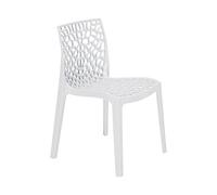 Igap Gruvyer Chaise Empilable, Blanc, Lot de 2