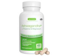Igennus Ashwagandha KSM-66 Complexe avec L-Théanine & Magnésium, 30 jours | Anti-Stress, Anxiété, Réduction Cortisol et Fatigue, Pur Extrait de Racine 600mg, 60 Capsules Végan à Action Rapide