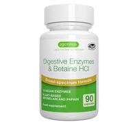 Enzymes Digestives & Bétaïne HCl, 90 Capsules, Complexe Avancée de 10 Enzymes Digestives compris Bromélaïne, Papaïne, Lactase, Lipase, Formule Pure et 100% Végétale - par Igennus