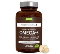Igennus Haute Concentration Omega 3 Huile De Poisson Sauvage & D3, EPA DHA 660 mg, 1 Par Jour, 180 Doses, Certifié IFOS, Forme Triglycérides rTG, Goût Citron