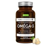 Igennus Haute Concentration Omega 3 Huile De Poisson Sauvage & D3, EPA DHA 660 mg, 1 Par Jour, 60 Doses, Certifié IFOS, Forme Triglycérides rTG, Goût Citron