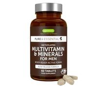 Multivitamines & Minéraux pour Hommes avec Lycopène, Zinc, Vitamine D3, B6 et B12 Méthylées pour plus d’Énergie, la Santé Immunitaire & Cardiaque, Libération Lente, 60 comprimés - par Igennus