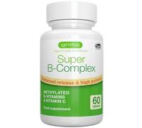 Igennus Super B-Complex à Haute Absorption avec Vitamines B Méthylées et Vitamine C, Liberation Prolongée, Ingredients Purs et Vérifié en Laboratoire, 60 Petits Comprimés, Vegan