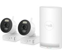 iGET HGNVK88002P - Ensemble WiFi sans fil alimenté par batterie FullHD 1080p, NVR 8CH + 2x caméra FullHD, application