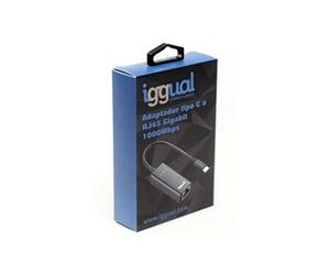iggual - Adaptateur réseau - USB-C - Gigabit Ethernet - noir