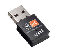 iggual Adaptateur USB WiFi 5 – 600 Mbps double bande 2.4/5 GHz LED Windows macOS Linux