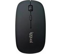 iggual BOM-1600DPI - Souris - mince - droitiers et gauchers - optique - 4 boutons - sans fil - Bluetooth 3.0 - noir - boîte de suspension