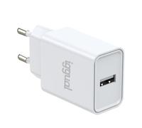 iggual - Chargeur Mural Rapide | Entrée USB Type A (12W) | Compatible avec Tous Les Appareils Mobiles - Couleur Blanc