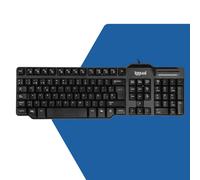 iggual Clavier CK-ID-DNI SMARTcard avec lecteur de cartes d'identité SIP intégré. Disposition QWERTY espagnole 105 touches. Connexion USB. Compatible Windows